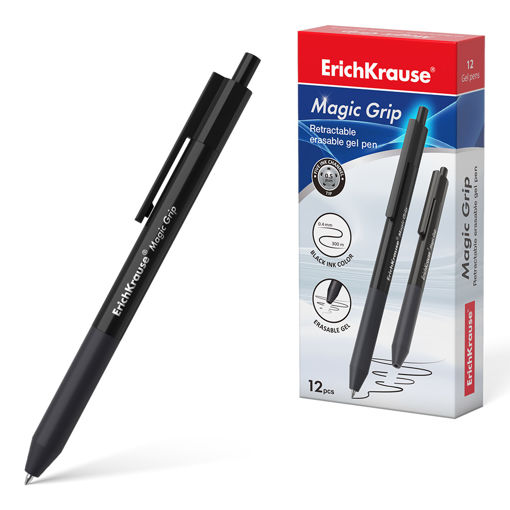 Picture of EK ERASABLE RETRACTABLE GEL PEN 0.5MM BLACK INK